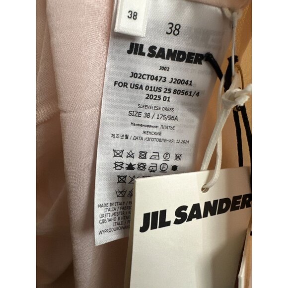 Jil Sander Sleeveless Maxi Dress in Confetti Pink 38 New Womens Formal Gown - Picture 8 of 16
